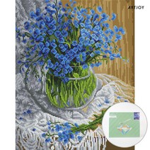 아트조이 DIY 보석십자수 (캔버스형) 블루안개꽃 40X50cm