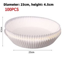 음식물처리기 50pcs 22cm 에어 프라이어 양피지 라이너 비 스틱 일회용 종이 트레이 바베큐 플레이트 식품 오븐 주방 라운드 베이킹 페이퍼, 1-100개