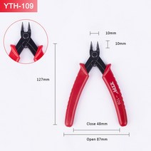 스냅링 플라이어와이어 케이블 커터에 대 한 정밀 대각선 펜 치 커팅 높은 경도 전자 수리 손 135*83mm 미, 02 YTH-109