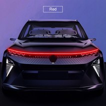 골프스윙스틱 자동차 후드 주간 라이트 스트립 유연한 방수 분위기 램프 시작 스캔 포함, 01 150cm, 02 빨간_01 150cm