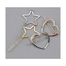 단구마켓 메탈 헤어핀 머리핀 골드 실버 하트 실핀 헤어 악세사리 이벤트핀