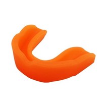 이갈이 마우스 가드 피스 용 잇몸 방패 치아 보호 청 마우스 가드 박스 포함 복싱 하키, 02 orange, 1개