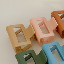 미니집게핀 무광 매트컬러 사각 헤어 집게핀 수입핀 살구핑크