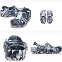 국내매장판 크록스 클래식 마블 클로그 ( 화이트/블랙 ) 남여공용 신발 슬리퍼 샌들