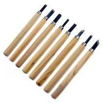 전문가용 나무 조각 치즐 칼 수공구 세트 12 개 기본 세부 목공 가우징 다목적 DIY, 03 8PCS