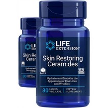 Life Extension Skin Restoring Ceramides 먹는 세라마이드 건강한 피부 보충제 30캡슐 x 2팩, 2개