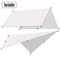 [Top Lander] 3x3 3x4 3x5 Tarp Awning Waterproof Sunshade Ultralight Canopy Sunshade Outdoor Camp, [03] 3x5m, Off-White