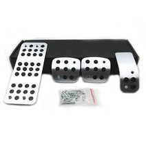 페달 브레이크 클러치 키트 커버 푸조 206 CC 2005 년 2009 스타일링 자동차 액세서리 도구, 01 silver