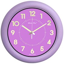 [골든벨시계] m야광 무소음 벽시계 32cm (6종), 보라(4078)