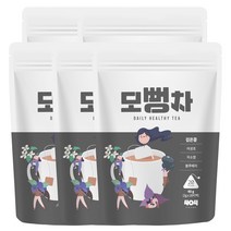 뻥차 모뻥차 20티백 검은콩 블루베리 어성초 자소엽 가벼운 차 티 디카페인, 100개입, 2g