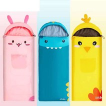 어린이 침낭 사계절 캠핑 백패킹침낭, 토끼, 1개