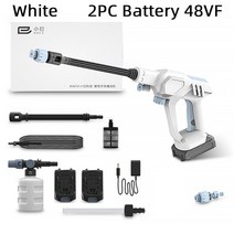 고압 세차 45Bar 350W 물 스프레이 건 고압 클리너 자동차 세탁기 마키타 18V 배터리 사용 무선 세척기, 03 White 2 Battery