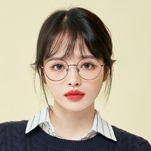 멜라크메 FDA 인증 동글이 라운드 자외선 블루라이트 차단 안경 브라운 안경테