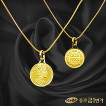 여자 순금 목걸이 여왕 양면 24K 5.625g