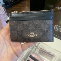 미국해외직구 빠른 배송 COACH 코치 여성 미니 카드케이스 키링 ID 지갑 F88208 호환