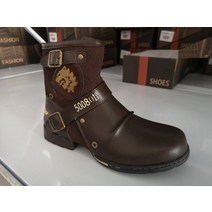 라이딩부츠 바이크 오프로드 숏부츠 오토바이 새로운 남성 부츠 럭셔리 수제 남성 발목 부츠 금속 버클 지퍼 부츠 야외 플러스 크기 펑크, 39, 커피