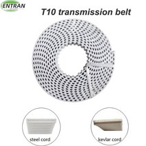 자바라컨베이어 폴리 우레탄 전송 컨베이어 타이밍 벨트 개방형 스틸 코드 T10 폭 10mm/15mm/20mm/25mm/30m, 03 40mm_05 100M_02 Kevlar cord