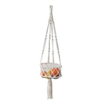 41XB 수제 짠 Macrame 교수형 과일 바구니 술 고양이 애완 동물 잠자는 해먹 스윙 그물 공장 홀더 옷걸이, 02 B