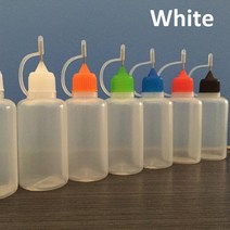 저스트업 도자기 도예 공구 Chzimade 5 개 30ml 리필 플라스틱 세라믹 도구 짤 수 있는 바늘 병 포인트 라인 DIY 폴리머 클레이 선물, [02] white
