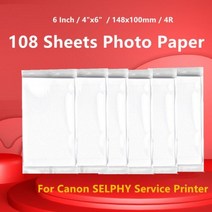 108 시트 종이 캐논 SELPHY CP1200 CP1300 CP910 CP900 CP820 ES1 ES2 ES30 CP100 CP200 CP300 CP400 CP500 CP600, CN, 108 sheet paper