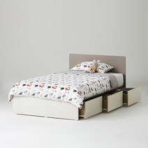 [1월 포토상품평 이벤트] 한샘 아임빅 수납침대 SS 일반헤드형 (컬러8종 매트별도), C형: (헤드)피치핑크/(하부)화이트(C)