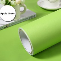 쌀종이 한지 비닐 자체 접착 월페이퍼 장식 PVC 매트 벽 스티커 가구 부엌 거실용 종이 개선, Matt Apple Green_3m x 40cm