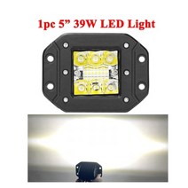 볼보트럭 부품 크릭 5quot 12v 24v led pods 플러시 마운트 work light for car suv atv truck 4x4 4wd 지프 픽업 hummer 호환, 1pc 39w, 협력사