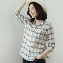 웬디즈갤러리 7부 비비 체크 셔츠 RSH004
