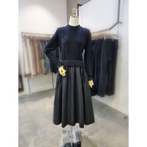 [갤러리아] ab.f.z[22F/W]니트믹스이중배색롱원피스(ABW4HO37)