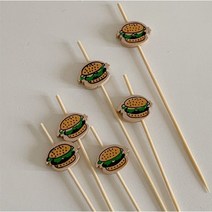햄버거고정픽5p 햄버거꽂이 수제버거데코 도시락꾸미기, 5개