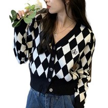 여성용 가디건 봄 솔리드 스웨터 v넥 캐주얼