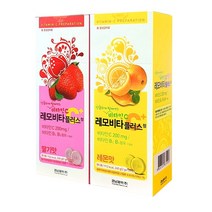 경남) 레모비타 플러스정 120정 x 4팩 레몬맛_딸기맛, 1개, 레몬맛 x 2개 + 딸기맛 x 2개