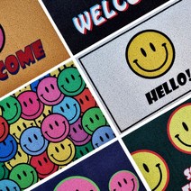 월넛패밀리 스마일 현관 코일매트 발매트 베란다 매장 입구 가게, F