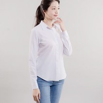 [하객블라우스] 체인지 여성 일자핏 스판 셔츠 남방 빅사이즈 블라우스