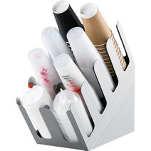 종이컵 디스펜서 스테인레스 테이크아웃컵 보관대, 4칸 홀더