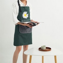 예쁜 방수 앞치마 카페 주방 업소용, 브라운(갈색)