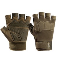 전술장갑 남성 전술 장갑 육군 사격 핑거리스 야외 사냥 하이킹 군사 에어소프트 터치 스크린 손가락, [03] XL, [07] Green Half finger
