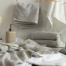 린텍인터내셔널 프리미엄40수 코마사180g 세면타올 세안수건 호텔타월 라이트그레이