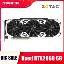 게임용 그래픽 카드 비디오 데스크탑 쿨러 펜 RTX 2060-6GD6 PLUS OC6 Gpu 비디오 게임 그래픽 카드 1660S, 한개옵션0