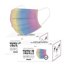 MAME 국산 마스크 데이바이데이 세이브미 마스크 대형 100매, 50개입, 2개, 레인보우