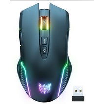 무선 게이밍 마우스 버티컬마우스 노트북무선마우스 신제품 onikuma cw905 귀여운 핑크 무선 게임용 마우스 rgb 천막 충전식 데스크탑 컴퓨터 노트북 마우스 131, 01 Black