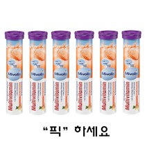 Mivolis 미볼리스 멀티비타민 발포비타민 20정 6개 Multivitamin Brausetabletten 20 St 82 g, 1개, 82g