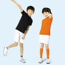 필골드 30수 아동 라운드 유색 반팔티셔츠 UR404 단체복 자수 나염인쇄