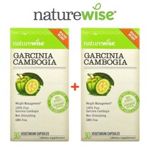 (1+1) 네이쳐와이즈 가르시니아 캄보지아 추출물 Garcinia HCA 1500mg 비건 90 베지캡슐 2팩