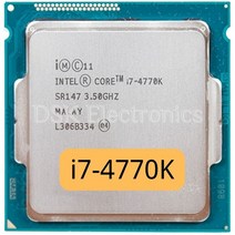 i710700k 인텔 코어 i7 4770K SR147 3.5 GHz 쿼드 스레드 CPU 프로세서 84W LGA 1150, 한개옵션0
