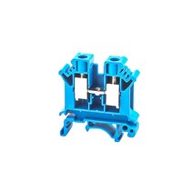 50Pcs Din 레일 터미널 블록 UK-10N 범용 나사 연결 커넥터 UK10N 76A 와이어 도체, 블루