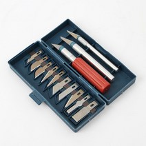 교체칼날10P 조각칼3종 조각기 세트 가죽공예공구