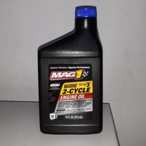 맥원 MAG1 MARINE TC-W3 2 싸이클 선외기 엔진오일 473ml 가솔린, 1개