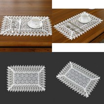 레이스 테이블 45X30CM 레이스러너 장식장덮개 자수러너 피아노러너 레이스러너 장식장덮개 서랍장덮개 식탁러너