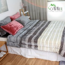 [쏘메일] S 스케일 밍크극세사 차렵이불+패드 3점 세트-N9HS11-12